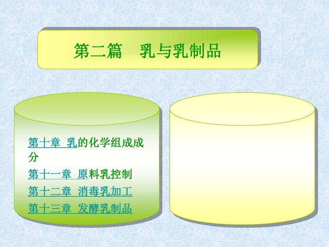 第二章 乳与乳制品加工 从原料乳到多样化的乳制品
